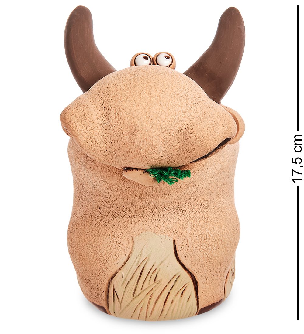 ZLC- 39 Кашпо керамическое «Бык с травой»