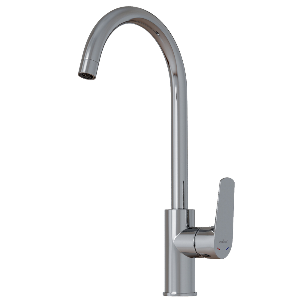 Смеситель для кухни 35k MIXLINE ML14-032 высокий излив б/отв боковая п/гайку (без подводки)