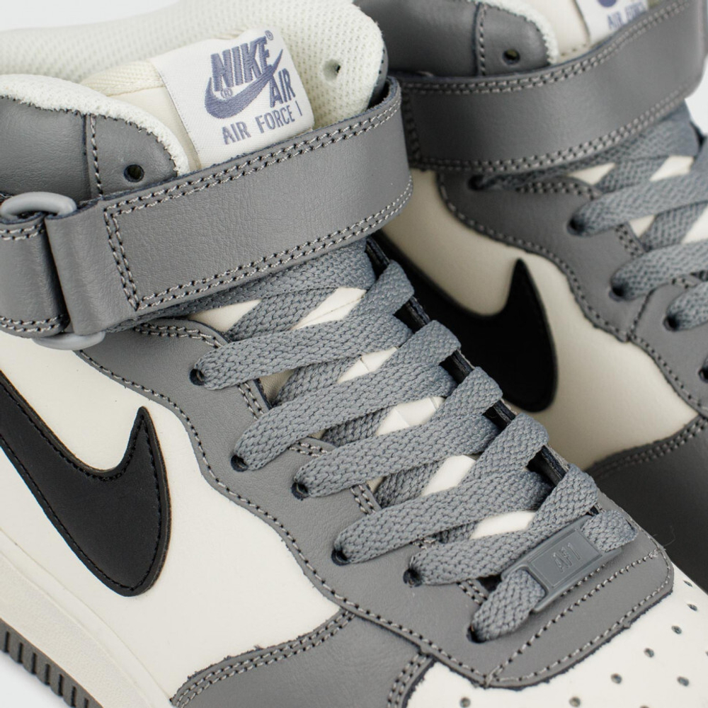 кроссовки Nike Air Force 1 Mid Grey / White Black