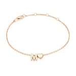 Браслет «Буква М» из красного золота