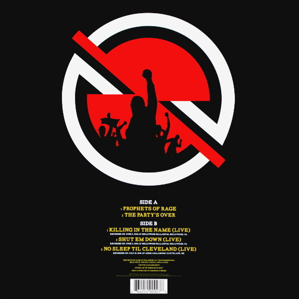 Prophets Of Rage / The Party's Over (Coloured Vinyl)(12" Vinyl EP)