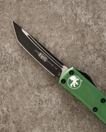 Автоматический складной нож SteelBro Microtech UTX-85 T/E Tanto Black Standart VG10 233-1OD (зеленый)