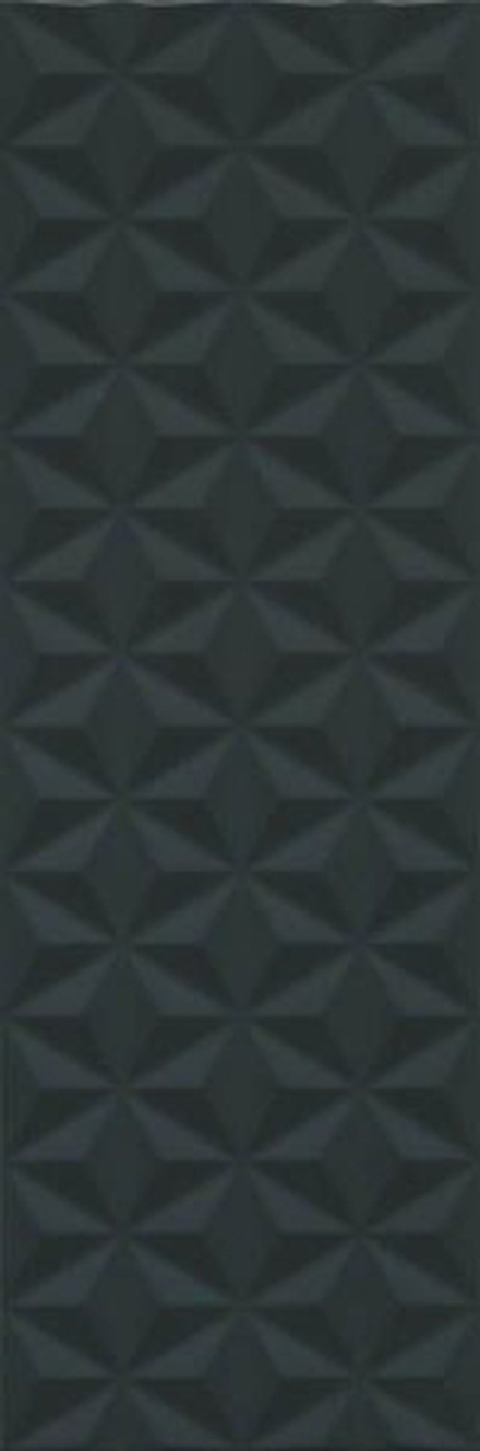 Настенная плитка Диагональ черный структура обрезной (12121R)