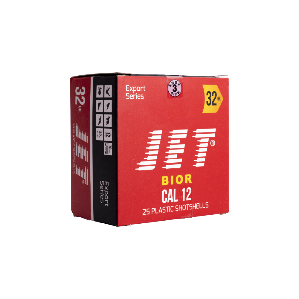 Патрон 12/70 JET дробь №3 Bior, 32гр., коробка 25 шт.