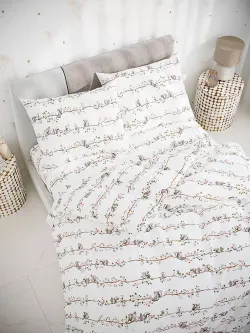 Наволочка комплект 2шт перкаль Сказка "Белки" 70x70 см на молнии
