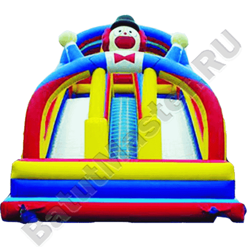 Детский надувной батут-горка "Клоун"