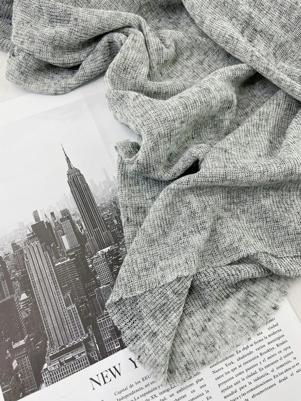 СЕРЫЙ - Паутинка с коноплей (1288 Алина) УЦЕНКА!