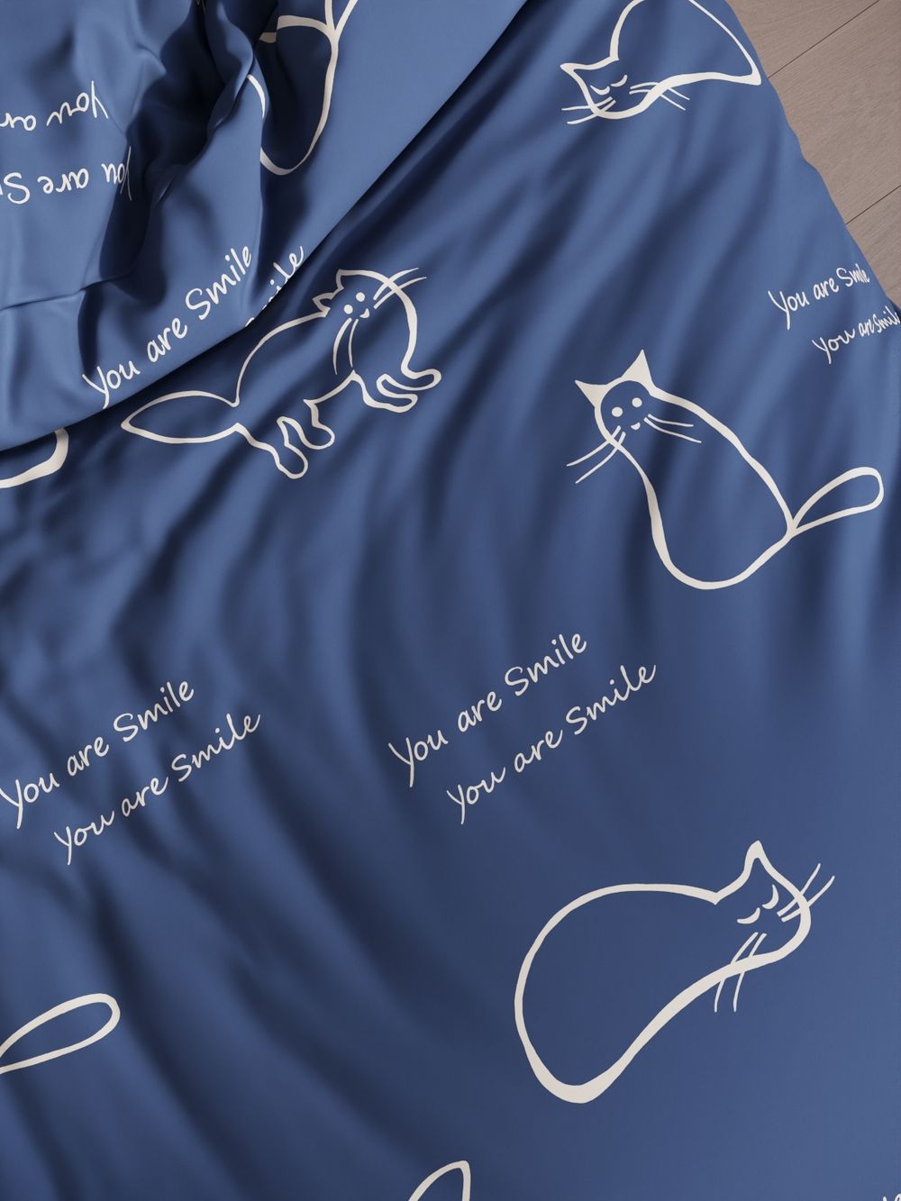 Пододеяльник Полисатин Мечта "Котики" евро на молнии 200x215 см