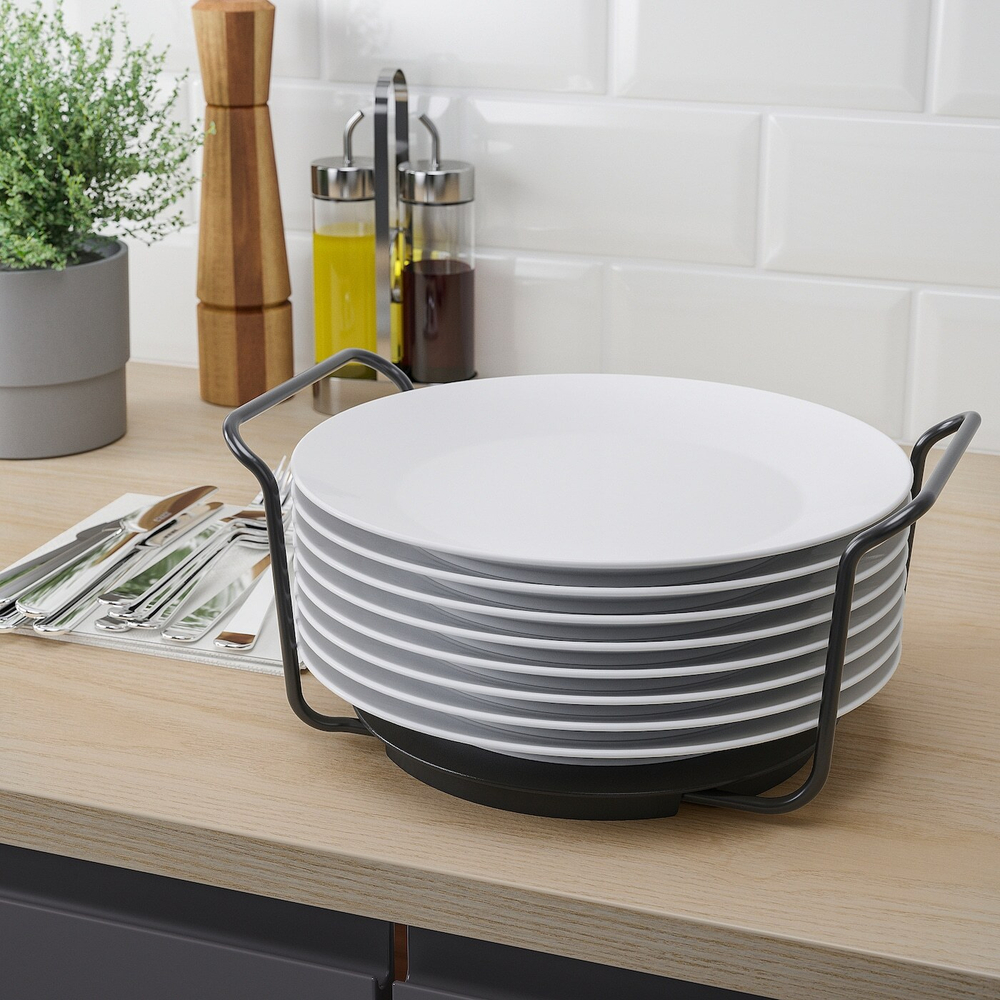 IKEA UPPDATERA  (ИКЕА УППДАТЕРА)  -  Держатель для тарелок, антрацит, 19-31 см