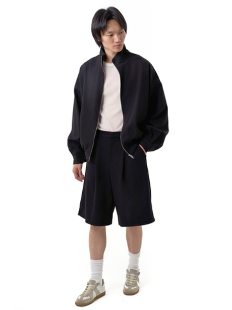 Черные классические шорты-бермуды Votus с защипами