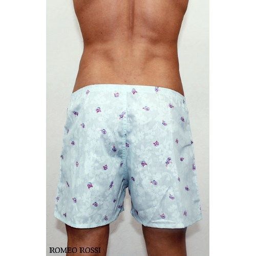Мужские шорты домашние голубые с узором Romantic Days Romeo Rossi Blue Shorts RR00309