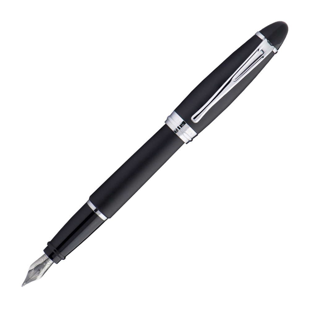 Перьевая ручка Aurora Ipsilon Satin, Black matt resin CT,перо - M, в подарочной коробке