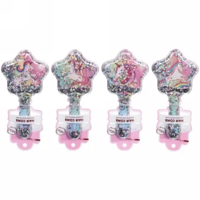 Расческа массажная «Baby House Mila», микс 4 вида Единорожки, 17*8.5см