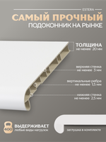 Подоконник пластиковый Эстера белый сатин