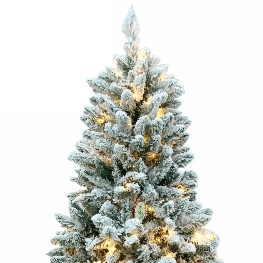 Ёлка «Снежные огни» 210 см, ПВХ с белым напылением 310 ламп LED (1222 ветки)