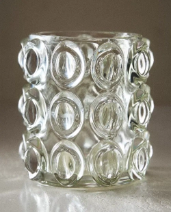 ZARA HOME ПОДСВЕЧНИК С ДЕТАЛЯМИ СФЕРИЧЕСКОЙ ФОРМЫ, ПРОЗРАЧНЫЙ