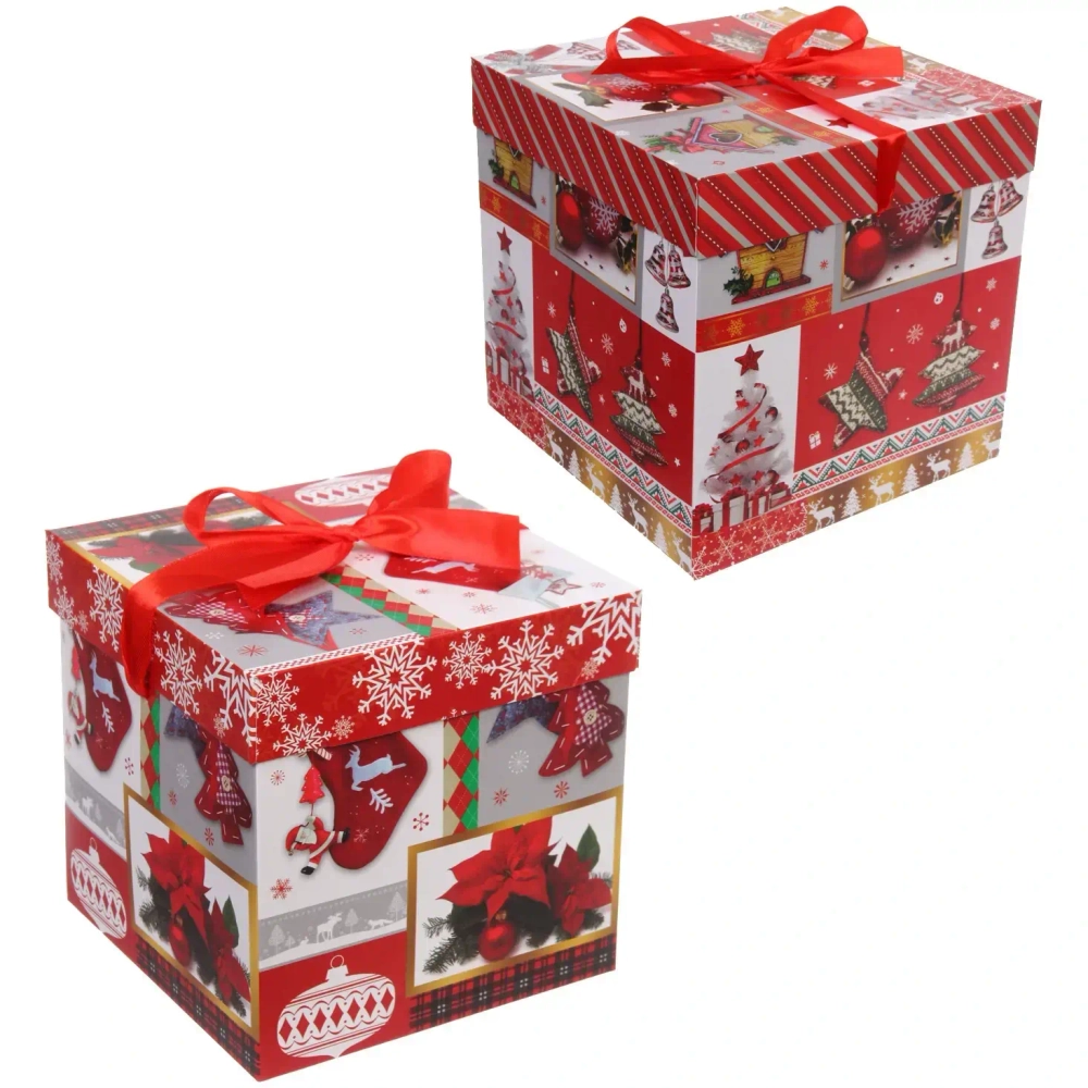 Коробка подарочная «Зимняя история» 15*15*15 см