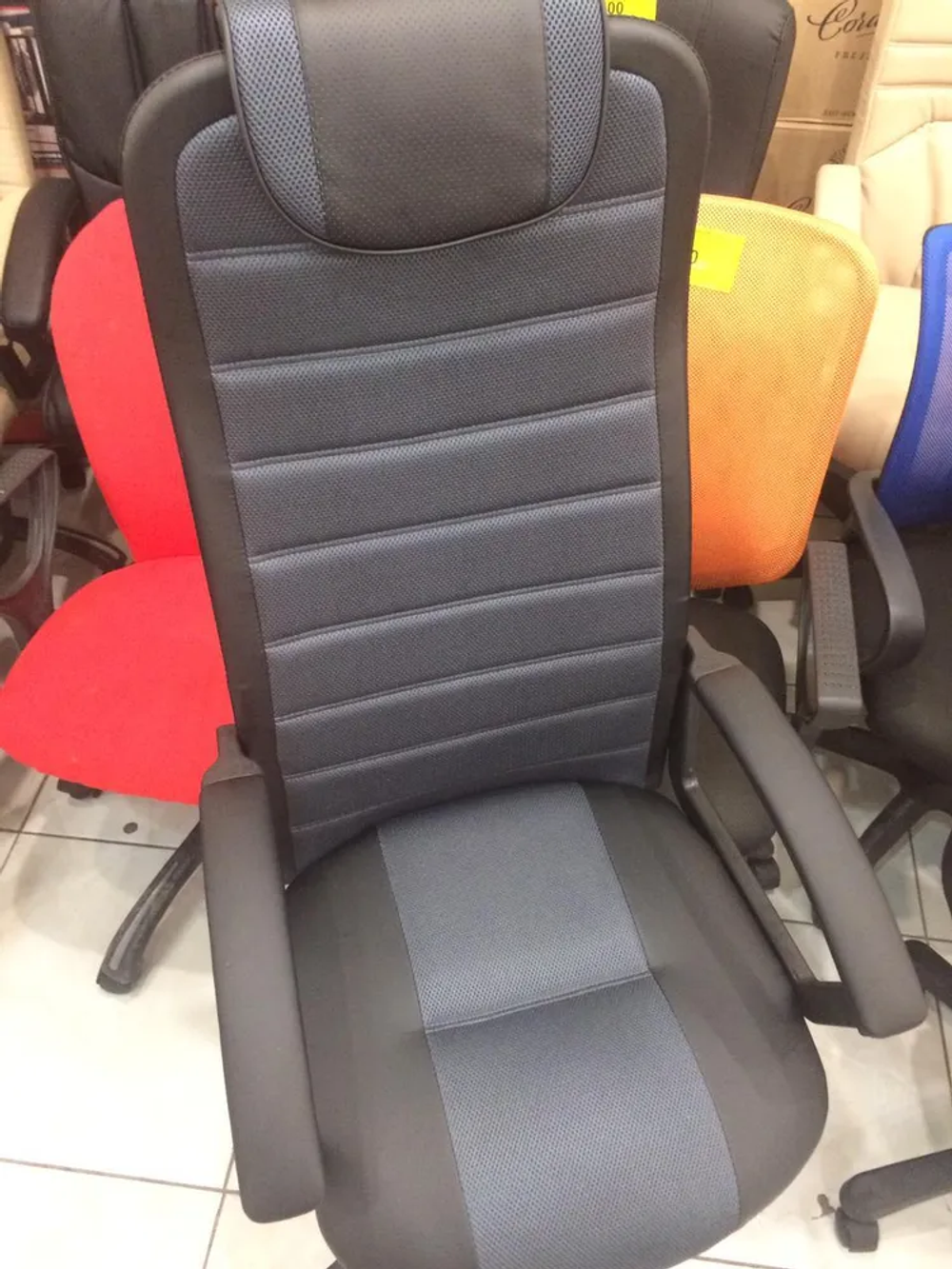 Кресло Элегант L5 сетка тем серая Пиастра п.Директор