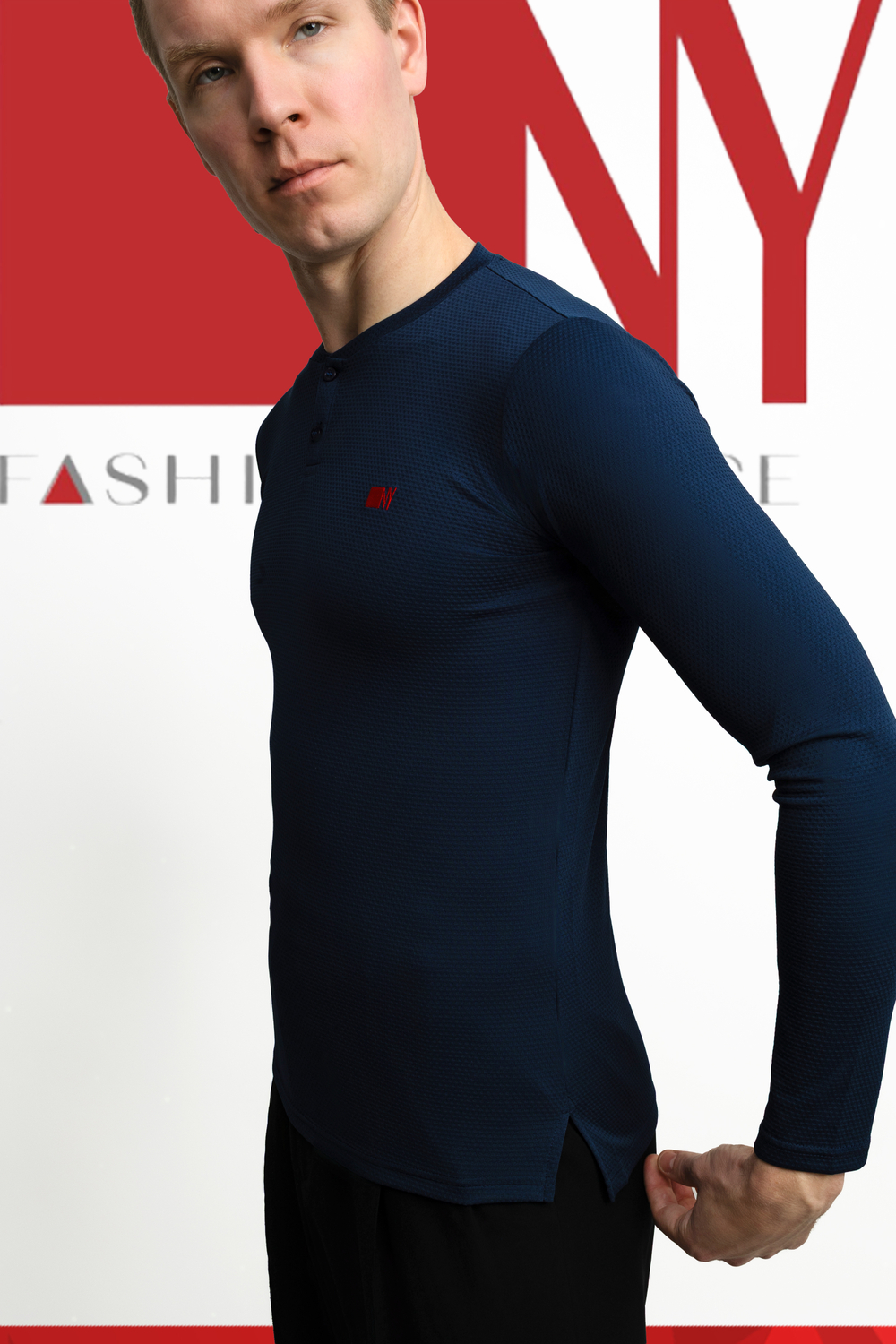 Longsleve Slim-Fit Blue