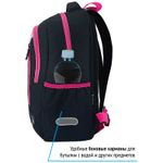 Рюкзак Berlingo Boom Black-pink style 38,5х29х12см, 630 гр., 2отд. 3карм, с эргономичной спинкой