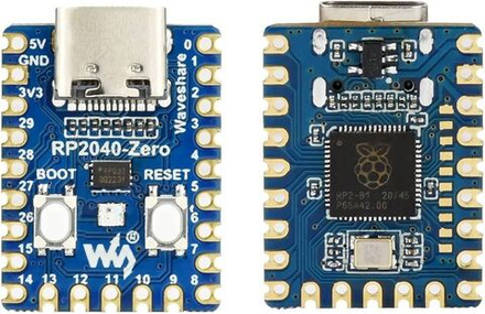 Waveshare RP2040-Zero, миниатюрная плата на Raspberry Pi RP2040, Mini ver. не распаянная
