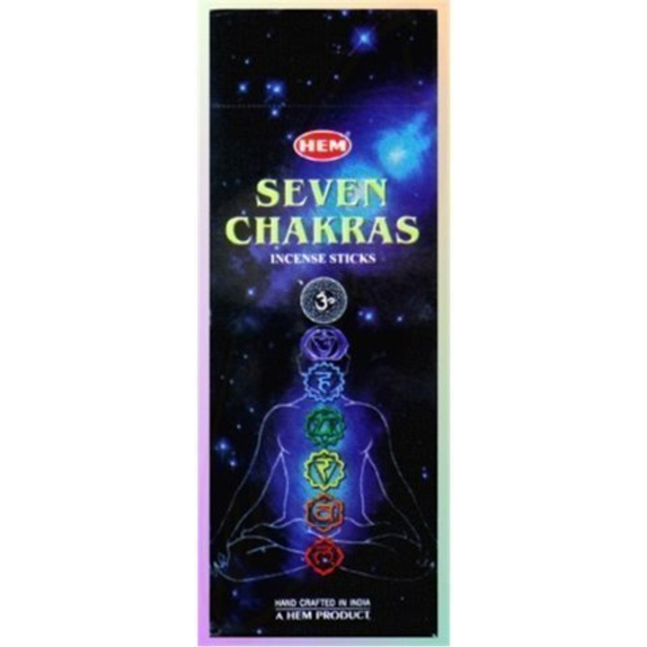 HEM Seven Chakras шестигранник Благовоние Семь Чакр (пачули, лотос, мирра, сандал, роза, муск, иланг-иланг)