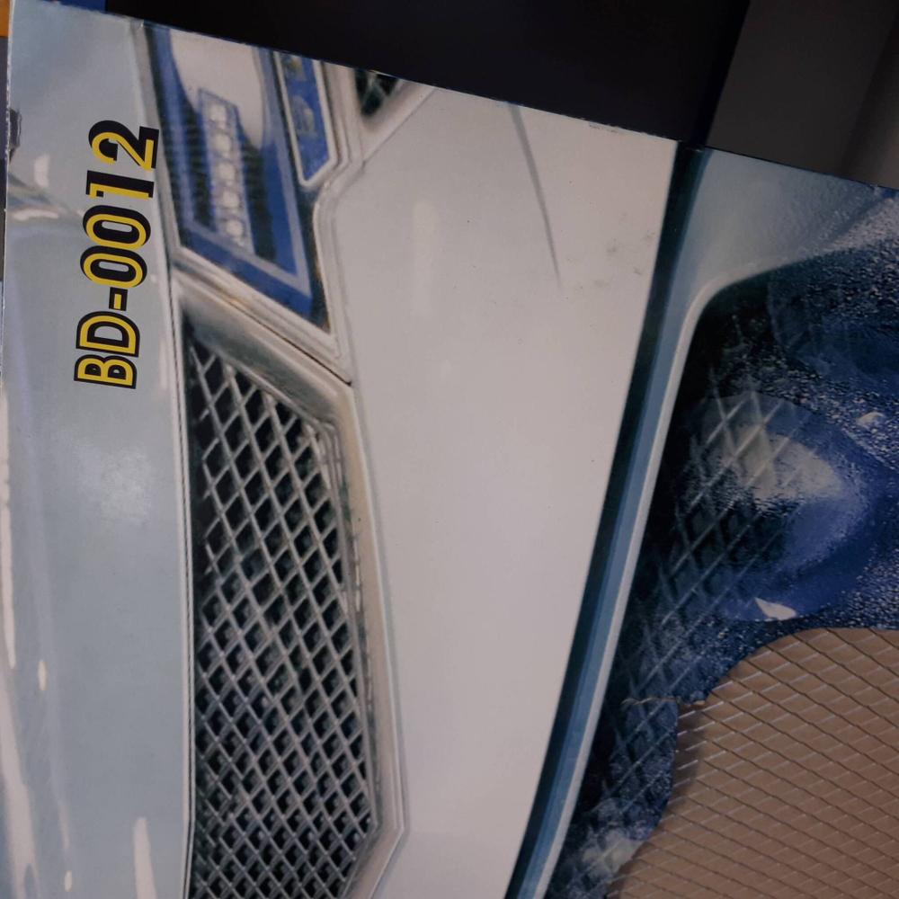 Решетка на бампер BD-0012 (100-33 см) цвет: серебро