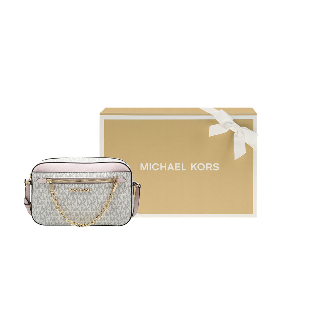Сумка MICHAEL KORS MK Jet Set LOGO PVC, 35S1GTTC9B-PWD-BLSH-MLT