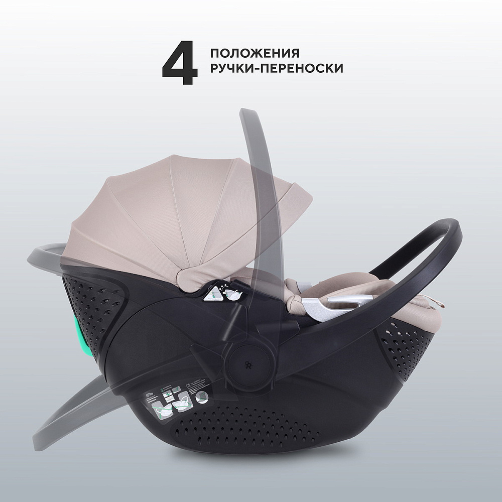 Детская коляска Rant Teo Soft 3 в 1 с автокреслом Aster Zero Beige Cloud