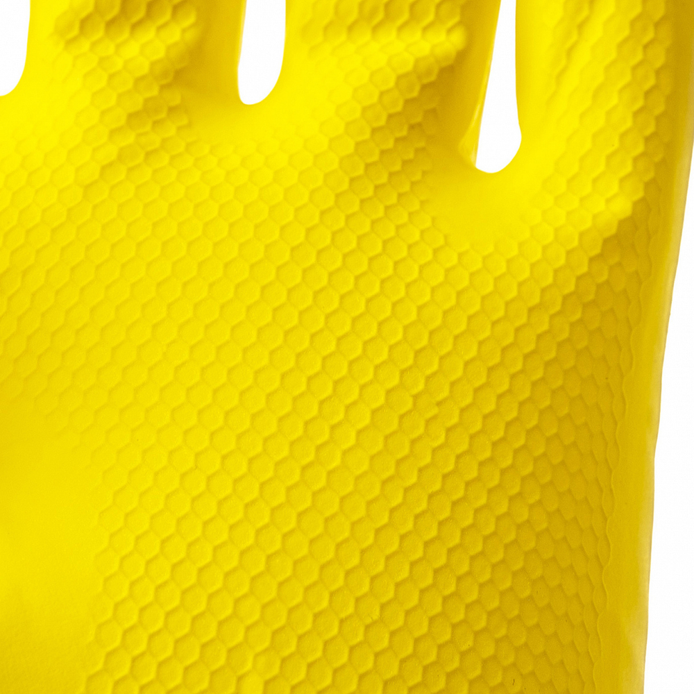 Перчатки КЩС латексные многоразовые желтые, 1 пара, р-р XL HQ Profiline