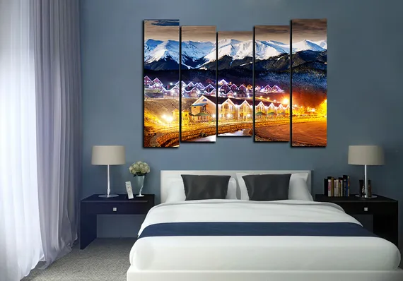 Модульная картина "Вечер в горах"