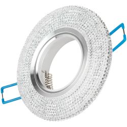 Светильник встраиваемый cо светодиодной подсветкой ЭРА DK LD1 WH под лампу MR16 GU5.3 прозрачный | Встраиваемые LED светильники