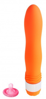 Вибратор большой желтый водонепроницаемый Funny Five (17,5 см , желтый) (Цвет: оранжевый)