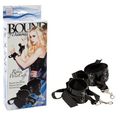 Наручники со стразами Bound by Diamonds (Цвет: черный)