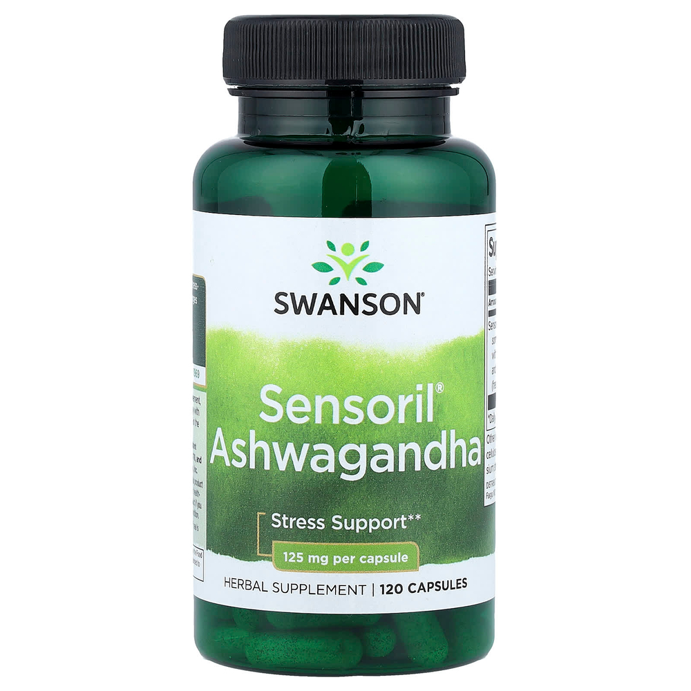 Swanson Vitamins, Sensoril®, ашваганда, 125 мг, 120 капсул