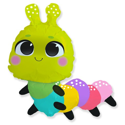 Фольгированный шар-фигура «Яркая гусеница», 84 см