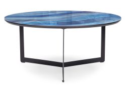 Журнальный столик Роб D-700 70х33 лазурит / черный