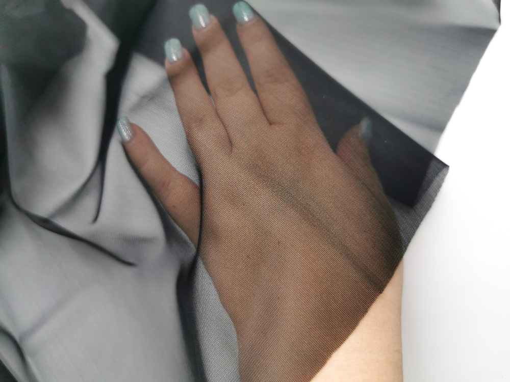 Капроновая сетка, черная, малоэластичная, (Арт: KАS-170)