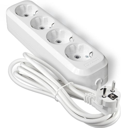 Удлинитель 3м, 4 гнезда, ПВС 3х1, с заземл.конт, Универсал E-304, 16972---