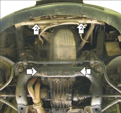 Защита стальная 2 мм Д Audi 100 MOTODOR.00102