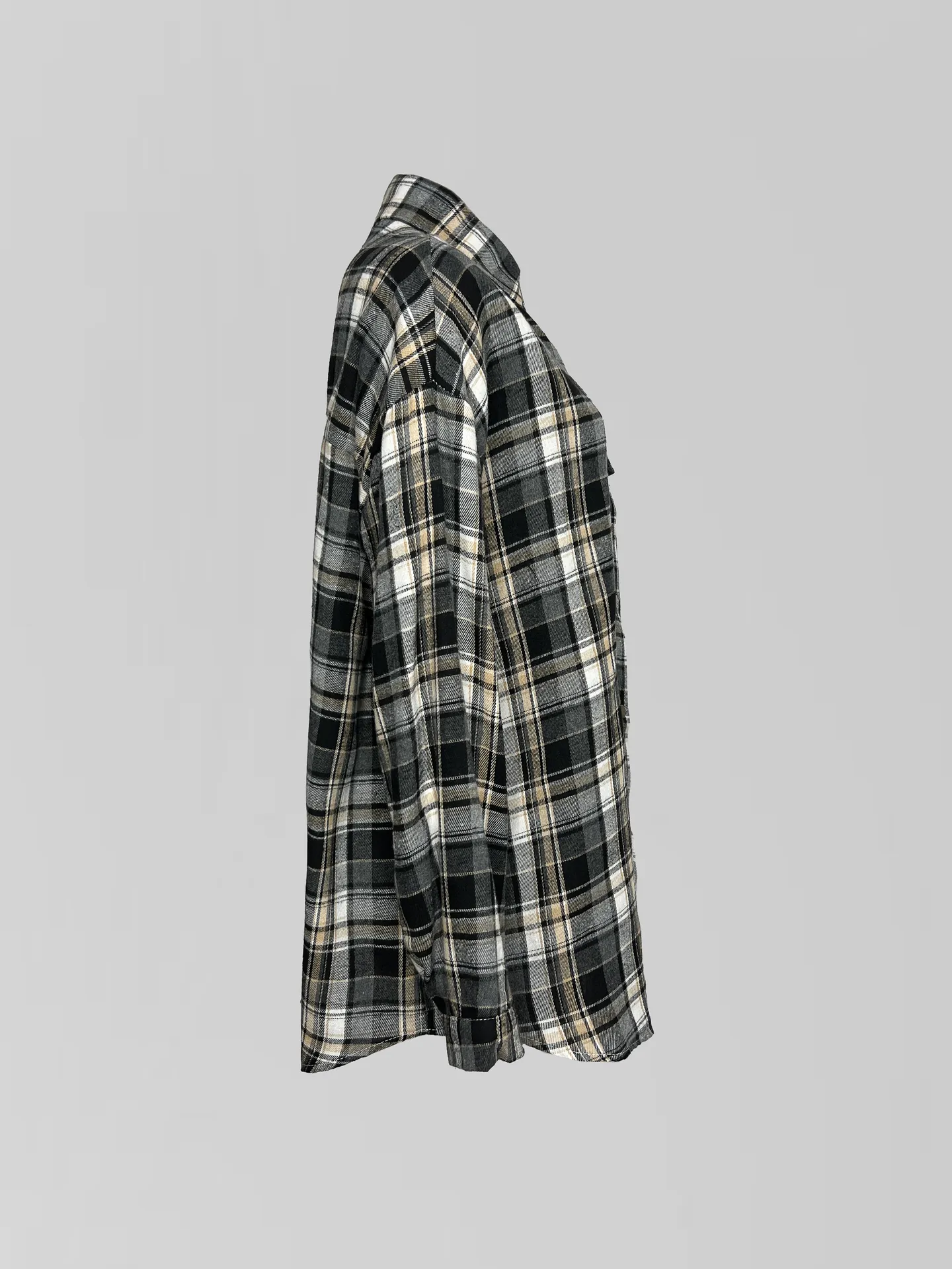 Рубашка Miss Diva 11012 в клеточку на кнопках с карманом на груди