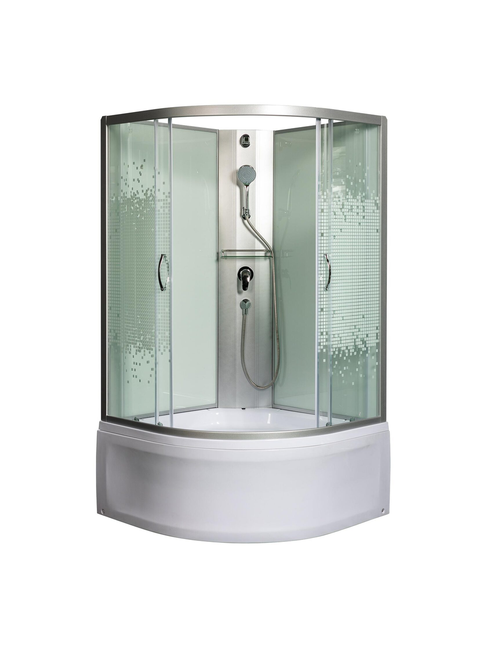 Душевая кабина МОНОМАХ 100/44 С МЗ 1000х1000х2060 10000005788 б/крыши полукруг