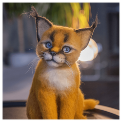 Валяная игрушка «Каракал»