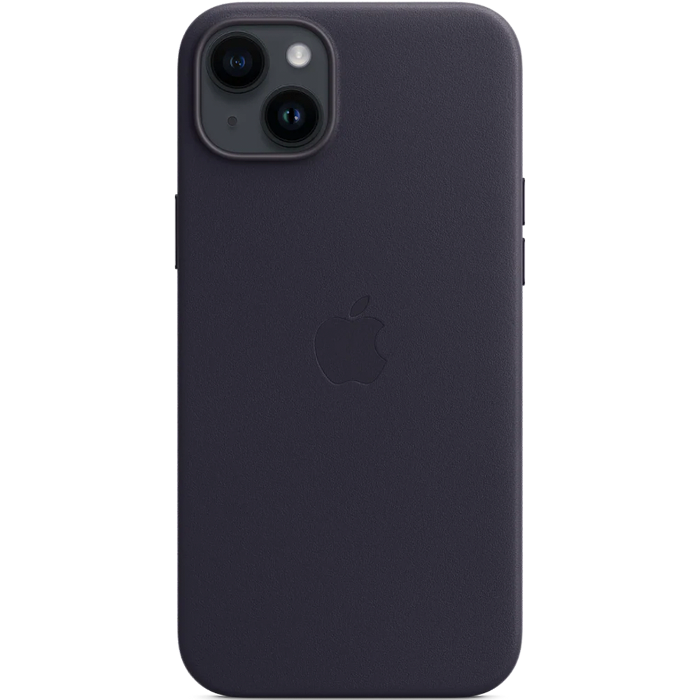 Кожаный чехол с поддержкой MagSafe Apple Leather Case для iPhone 14 Plus, Ink (Чернильный)