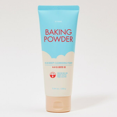 Глубоко очищающая пенка с содой для снятия макияжа и ВВ крема Etude Baking Powder BB Deep Cleansing Foam, 160гр