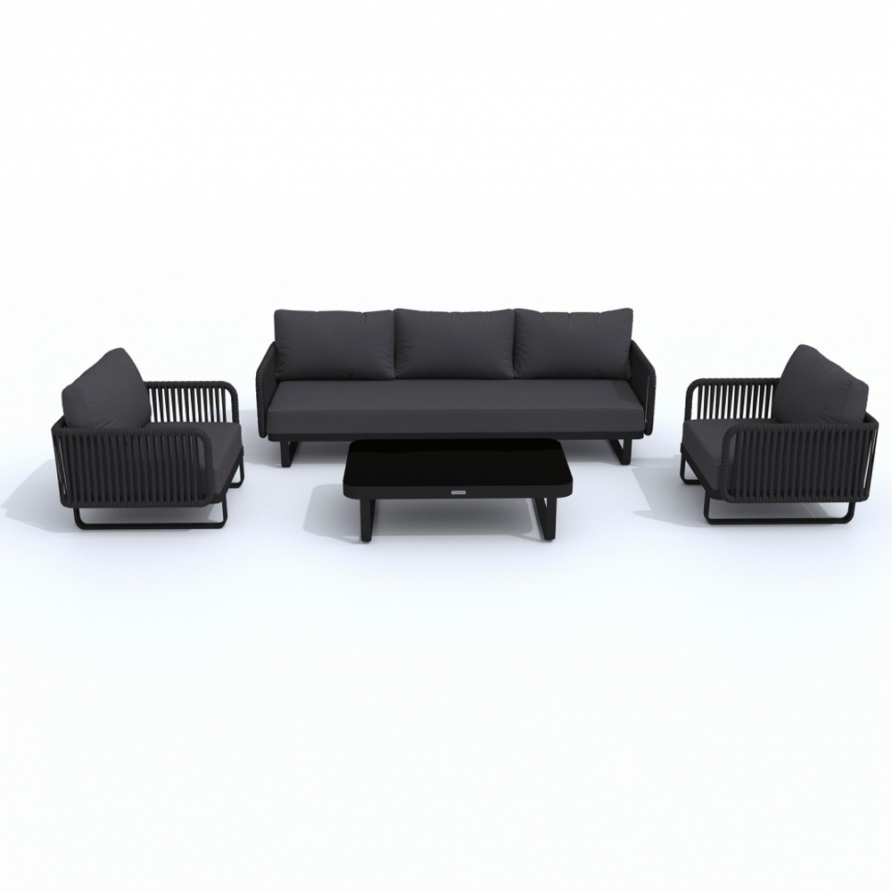 Лаунж зона Ideal Patio БЕЛЛИСА с трехместным диваном - антрацит