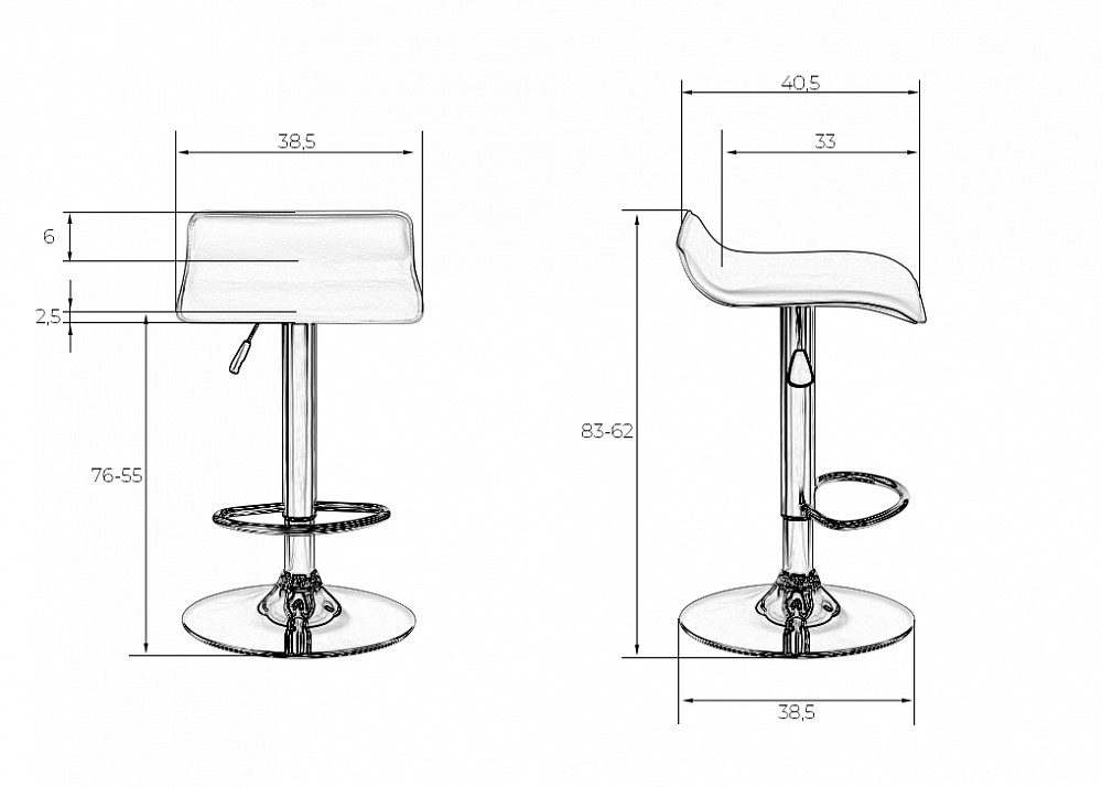 Сиденье для стула DOBRIN TOMMY/white монтажные отверстия: 82 х82 mm
