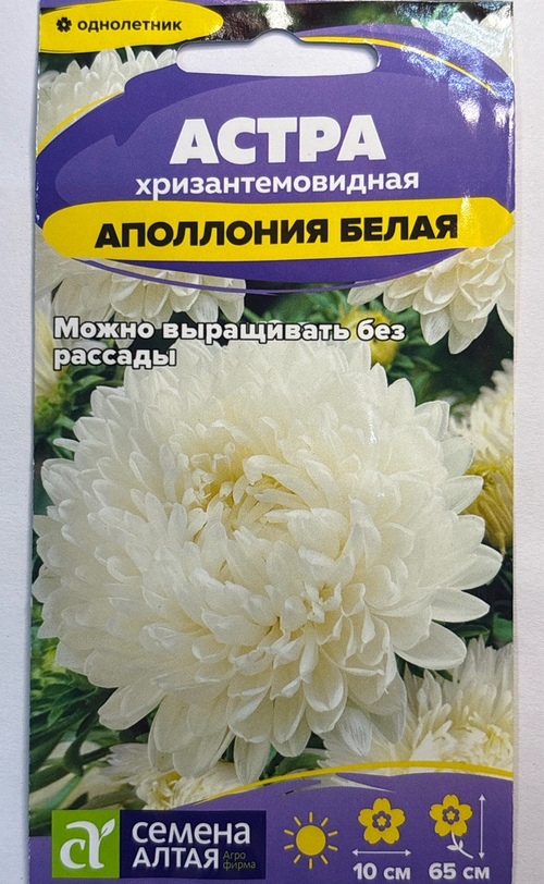 Астра Аполлония Белая 0,2 г хризантемовидная СМЦ-413