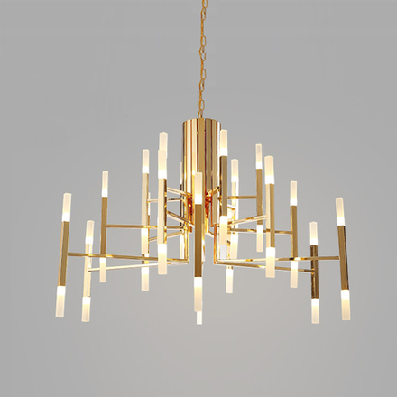 Pendant design lamp  THE LIGHT by Alma 36 lampshades (Gold)