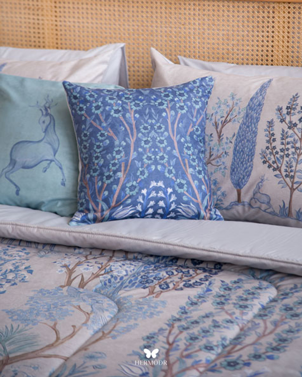 Комплект постельного белья двуспальный Jeyran Hermodr 8 предметов 130220269 Иран